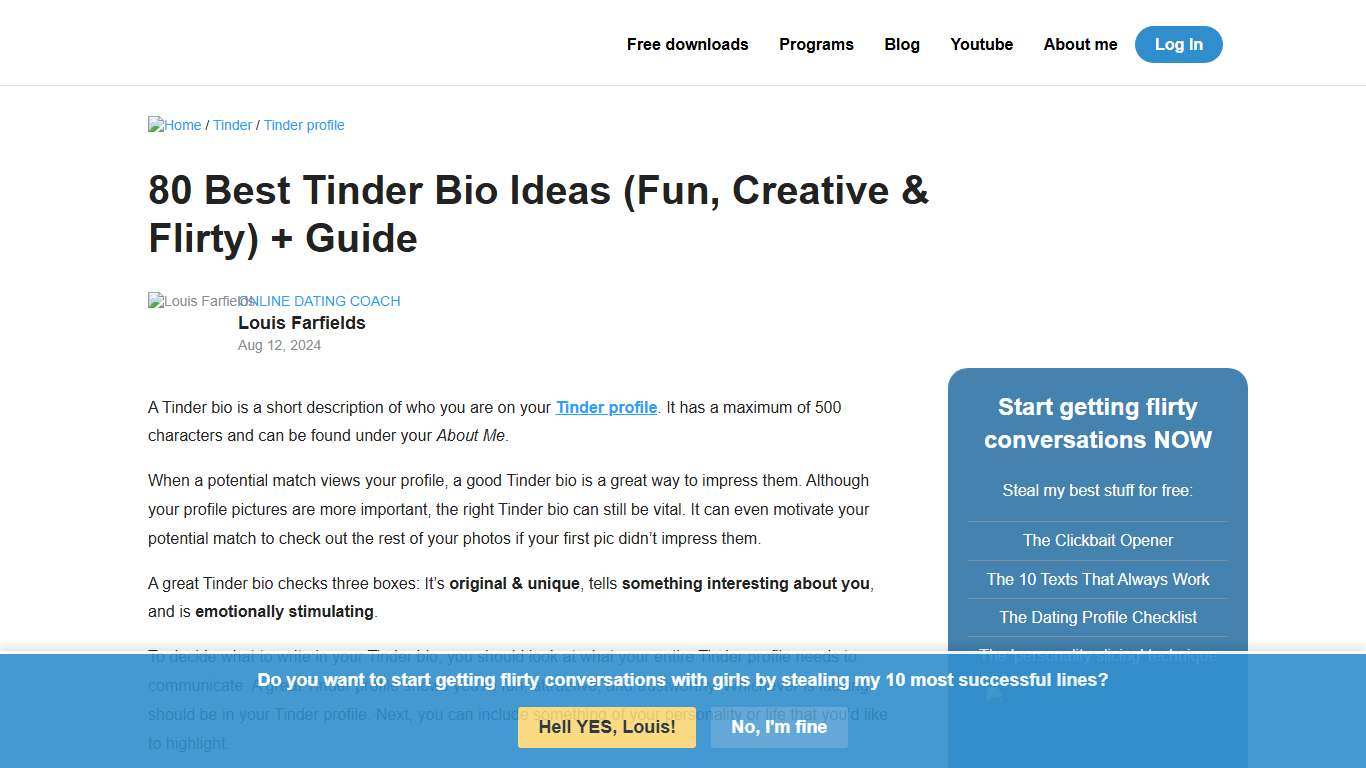 80 Best Tinder Bio Ideas (Fun, Creative & Flirty) + Guide